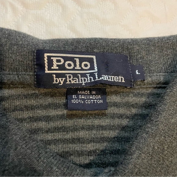 Polo by Ralph Lauren Men's Gray Striped Shirt - Picture 3 of 7